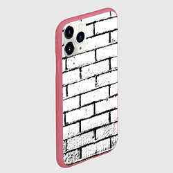 Чехол iPhone 11 Pro матовый White wall, цвет: 3D-малиновый — фото 2
