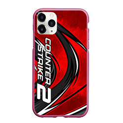 Чехол iPhone 11 Pro матовый Counter strike 2- red beast, цвет: 3D-малиновый