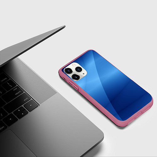 Чехол iPhone 11 Pro матовый Небесные цвета / 3D-Малиновый – фото 3