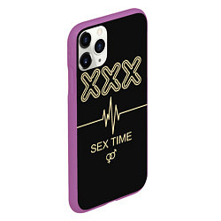 Чехол iPhone 11 Pro матовый Sex Time, цвет: 3D-фиолетовый — фото 2