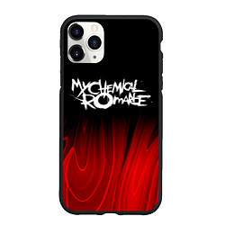 Чехол iPhone 11 Pro матовый My Chemical Romance red plasma, цвет: 3D-черный