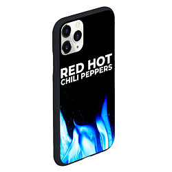 Чехол iPhone 11 Pro матовый Red Hot Chili Peppers blue fire, цвет: 3D-черный — фото 2