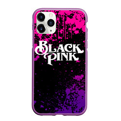 Чехол iPhone 11 Pro матовый Blackpink - neon, цвет: 3D-фиолетовый