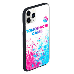 Чехол iPhone 11 Pro матовый Tomodachi Game neon gradient style: символ сверху, цвет: 3D-черный — фото 2