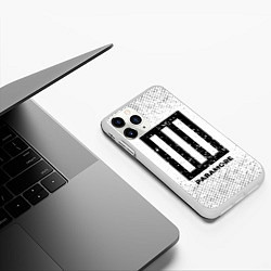 Чехол iPhone 11 Pro матовый Paramore с потертостями на светлом фоне, цвет: 3D-белый — фото 2