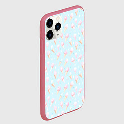 Чехол iPhone 11 Pro матовый Цветное мороженое в пастельных цветах, цвет: 3D-малиновый — фото 2