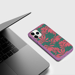 Чехол iPhone 11 Pro матовый Pink nature, цвет: 3D-фиолетовый — фото 2