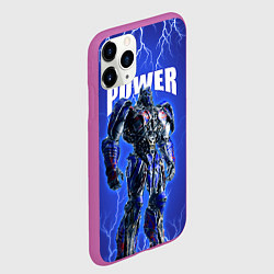 Чехол iPhone 11 Pro матовый Трансформеры: Оптимус Прайм, цвет: 3D-фиолетовый — фото 2