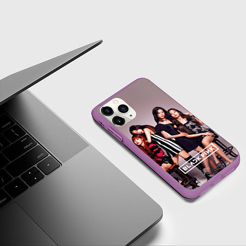 Чехол iPhone 11 Pro матовый Blackpink kpop / 3D-Фиолетовый – фото 3