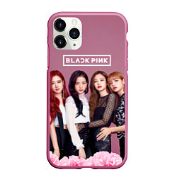 Чехол iPhone 11 Pro матовый Blackpink girls, цвет: 3D-малиновый