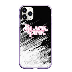 Чехол iPhone 11 Pro матовый Blackpink - черно-белый, цвет: 3D-светло-сиреневый