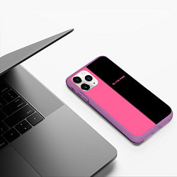 Чехол iPhone 11 Pro матовый Blackpink- двойной, цвет: 3D-фиолетовый — фото 2