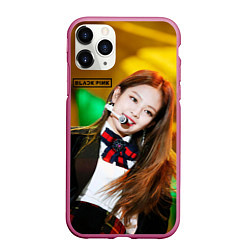 Чехол iPhone 11 Pro матовый Blackpink Jennie Kim, цвет: 3D-малиновый