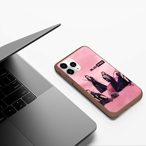 Чехол iPhone 11 Pro матовый Blackpink poster / 3D-Коричневый – фото 3