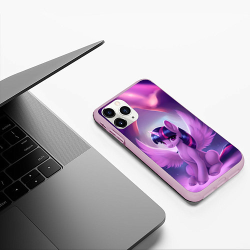 Чехол iPhone 11 Pro матовый Твайлайт Спаркл / 3D-Розовый – фото 3