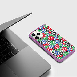 Чехол iPhone 11 Pro матовый Фишки, Ставки, Покер, цвет: 3D-фиолетовый — фото 2