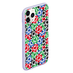Чехол iPhone 11 Pro матовый Фишки, Ставки, Покер, цвет: 3D-светло-сиреневый — фото 2