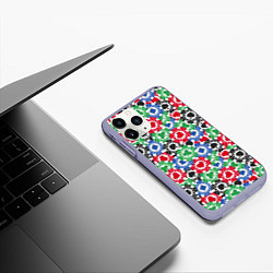 Чехол iPhone 11 Pro матовый Фишки, Ставки, Покер, цвет: 3D-светло-сиреневый — фото 2