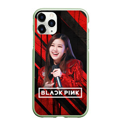 Чехол iPhone 11 Pro матовый Rose Blackpink, цвет: 3D-салатовый