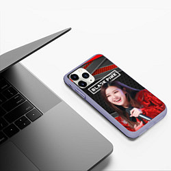 Чехол iPhone 11 Pro матовый Rose Blackpink black red, цвет: 3D-светло-сиреневый — фото 2