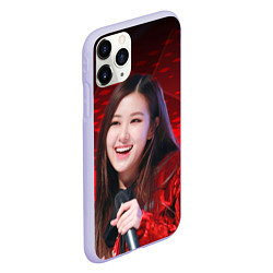 Чехол iPhone 11 Pro матовый Rose Blackpink red, цвет: 3D-светло-сиреневый — фото 2