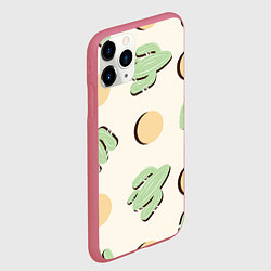 Чехол iPhone 11 Pro матовый Пустынный кактус, цвет: 3D-малиновый — фото 2