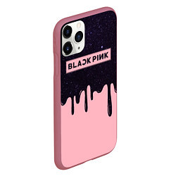 Чехол iPhone 11 Pro матовый Blackpink - oil space, цвет: 3D-малиновый — фото 2