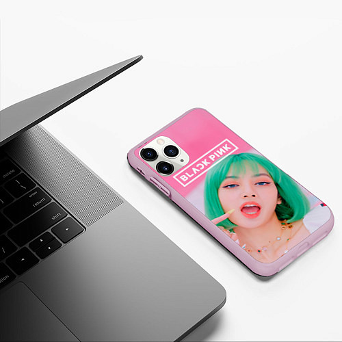 Чехол iPhone 11 Pro матовый Blackpink ice cream / 3D-Розовый – фото 3