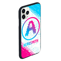 Чехол iPhone 11 Pro матовый Aerosmith neon gradient style, цвет: 3D-черный — фото 2