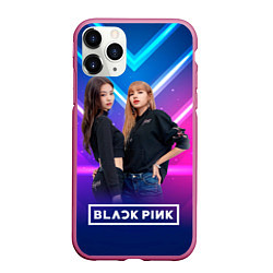 Чехол iPhone 11 Pro матовый Blackpink neon, цвет: 3D-малиновый