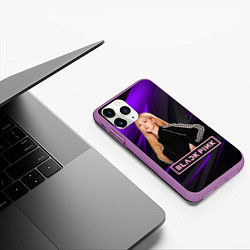 Чехол iPhone 11 Pro матовый Rose Blackpink, цвет: 3D-фиолетовый — фото 2