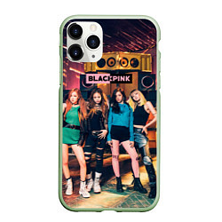 Чехол iPhone 11 Pro матовый Blackpink girls poster, цвет: 3D-салатовый