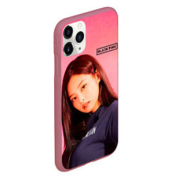 Чехол iPhone 11 Pro матовый Jennie Blackpink kpop, цвет: 3D-малиновый — фото 2
