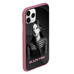 Чехол iPhone 11 Pro матовый Jisoo black, цвет: 3D-малиновый — фото 2