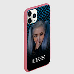 Чехол iPhone 11 Pro матовый Kpop blackpink Rose, цвет: 3D-малиновый — фото 2