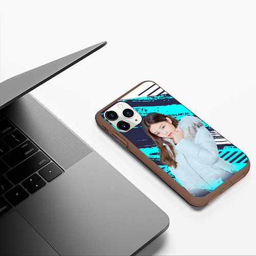 Чехол iPhone 11 Pro матовый Blackpink winter style / 3D-Коричневый – фото 3