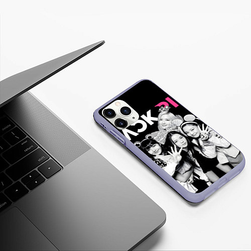 Чехол iPhone 11 Pro матовый Blackpink funny girls / 3D-Светло-сиреневый – фото 3