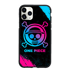 Чехол iPhone 11 Pro матовый One Piece - neon gradient, цвет: 3D-черный