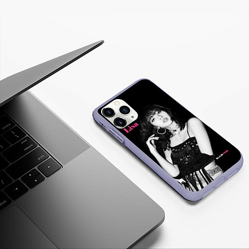 Чехол iPhone 11 Pro матовый Blackpink lovely Lisa / 3D-Светло-сиреневый – фото 3