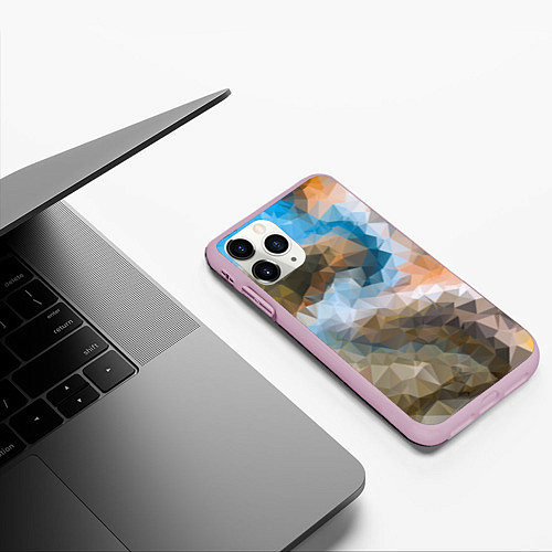 Чехол iPhone 11 Pro матовый Spirit pattern / 3D-Розовый – фото 3