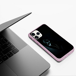 Чехол iPhone 11 Pro матовый Крик - маска, цвет: 3D-розовый — фото 2