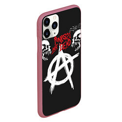 Чехол iPhone 11 Pro матовый Punks not dead - анархия, цвет: 3D-малиновый — фото 2