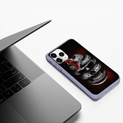 Чехол iPhone 11 Pro матовый Snake skull, цвет: 3D-светло-сиреневый — фото 2