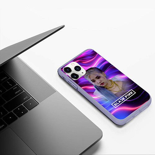 Чехол iPhone 11 Pro матовый Rose purple / 3D-Светло-сиреневый – фото 3