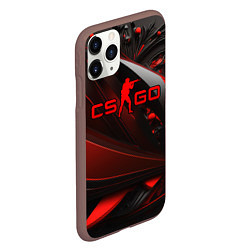 Чехол iPhone 11 Pro матовый CS GO red and black, цвет: 3D-коричневый — фото 2