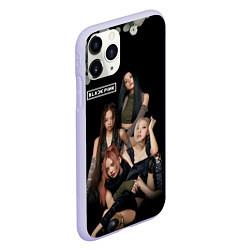 Чехол iPhone 11 Pro матовый Blackpink flowers, цвет: 3D-светло-сиреневый — фото 2