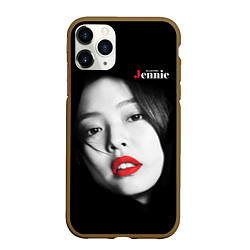 Чехол iPhone 11 Pro матовый Blackpink Jennie Red lips, цвет: 3D-коричневый