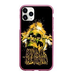 Чехол iPhone 11 Pro матовый Bring me the horizon - skull, цвет: 3D-малиновый