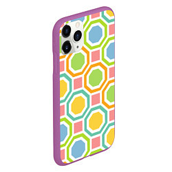 Чехол iPhone 11 Pro матовый Color geometria, цвет: 3D-фиолетовый — фото 2