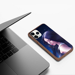 Чехол iPhone 11 Pro матовый Дженни Блэкпинк абстрактные фон, цвет: 3D-коричневый — фото 2